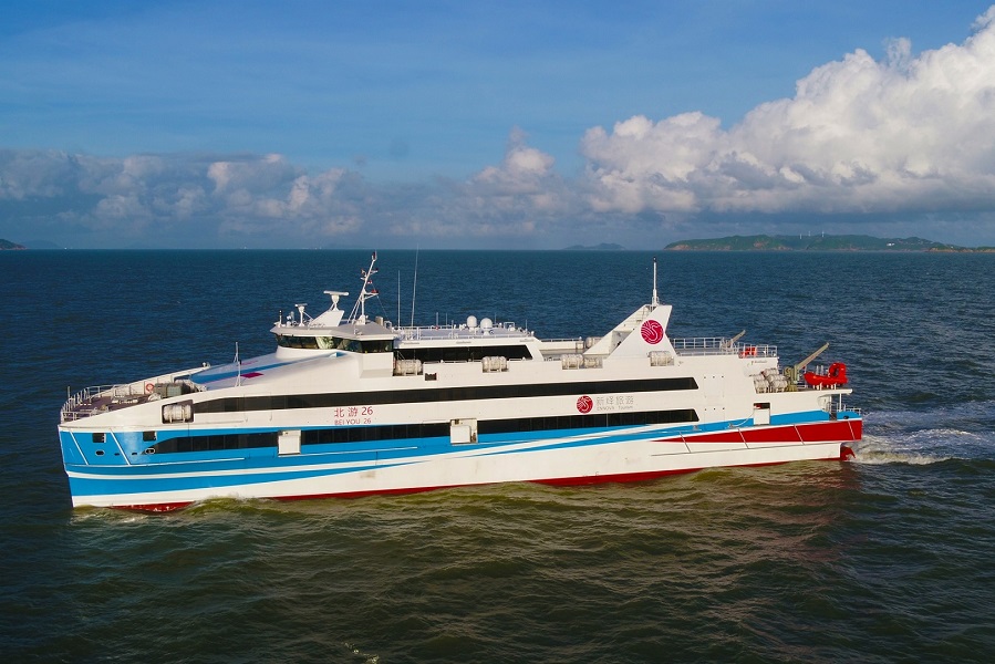 Successful Sea Trials of “Beiyou 26” – The 1200Pax Luxurious Aluminum High-speed Ferry Manufactured by Aulong